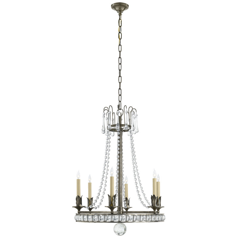 Regency 6 - Light Chandelier, Sheffield Nickel