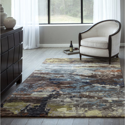 Vallone Viscose Abstract Indoor Rug