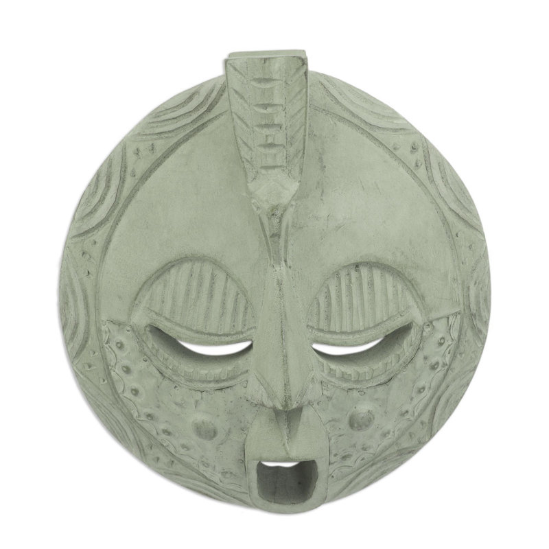 Décoration murale à masque de rayons de sagesse, H 9,75 po x l 9,75 po x P 6 po
