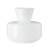 Solin 8" Modern Abstract White Glass Vase-960270514