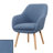 Charlie Wingback Sherpa Armchair with Solid Wood Legs-1106569847