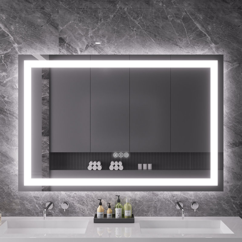 Miroir de salle de bain rectangulaire, 55 po x 36 po