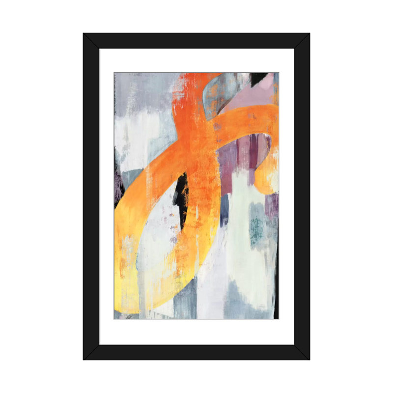 «Infinite II», reproduction sur toile, H 24 po x l 16 po x P 1 po, Papier avec cadre noir, Blanc