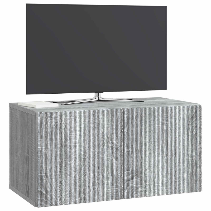 TV Stand, 30cm H x 59.5cm L x 31cm W, Grey Sonoma