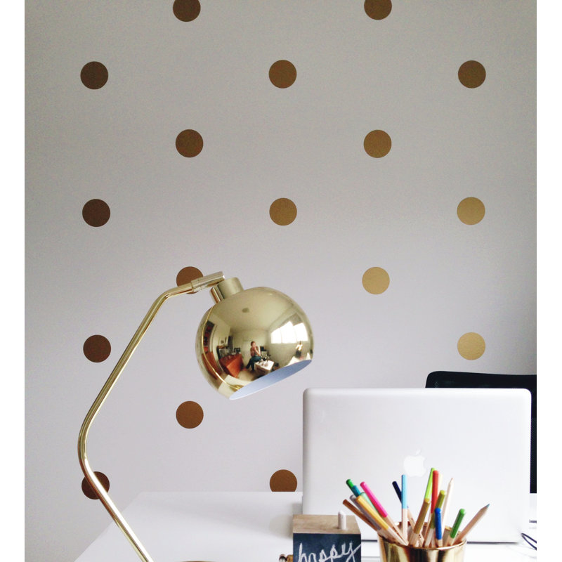 Abstract Non-Wall Damaging Wall Decal, Gold Metallic