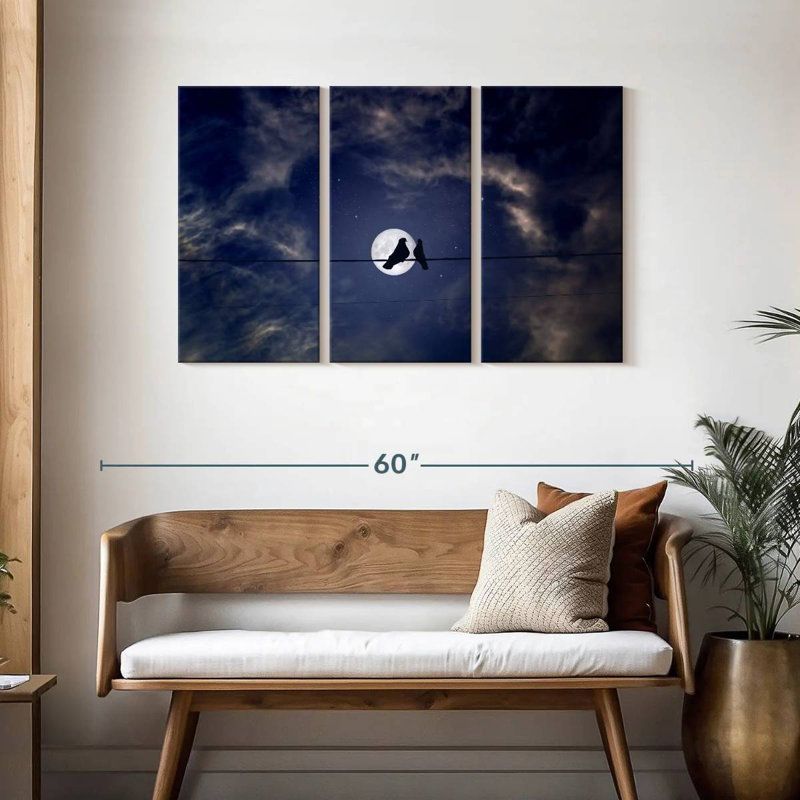 Alvord Night Sky Pigeons, 28" H x 45" W