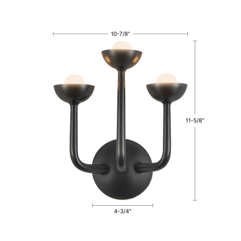 Spade 11-in White dimmable LED Bathroom Vanity Light, Antique Brass