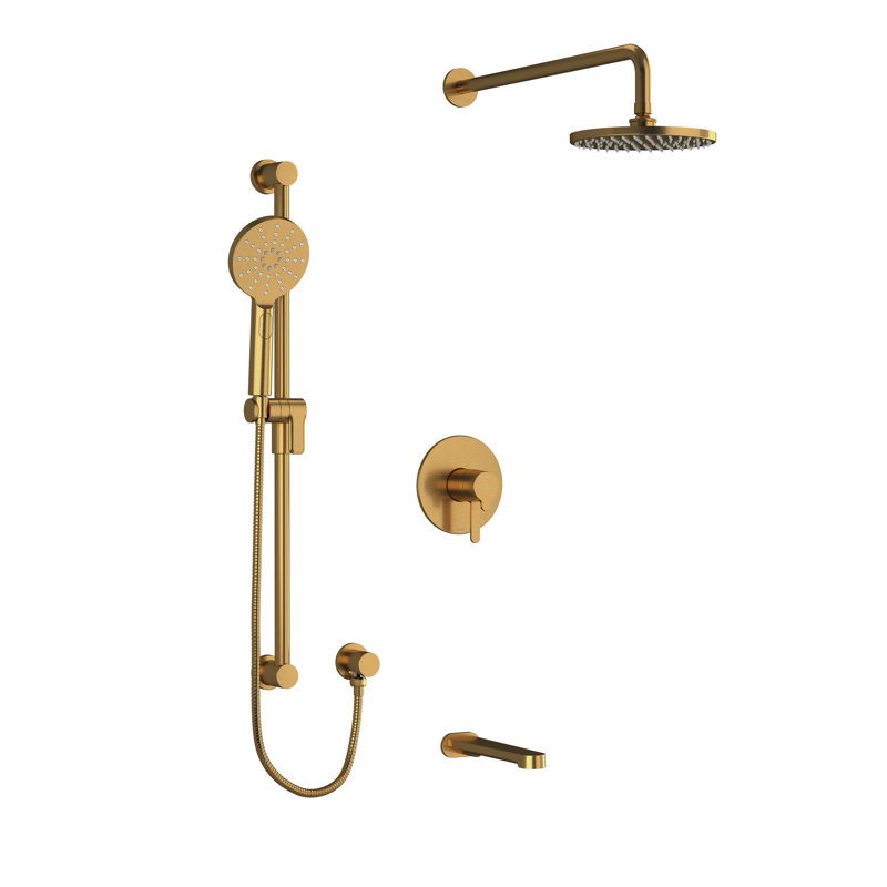 Garniture de douche 1345, Or brossé