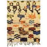 Vintage One-of-a-Kind Rectangle 4' X 5'4" Hand Knotted Area Rug