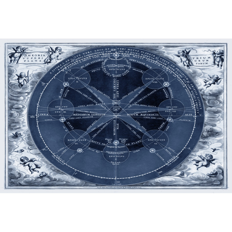 Indigo Planetary Chart by Vision Studio - Wrapped Canvas Print, 30cm H x 46cm W x 3.8cm D