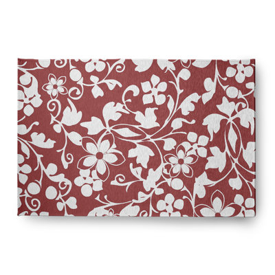 Chenille Floral Indoor Rug