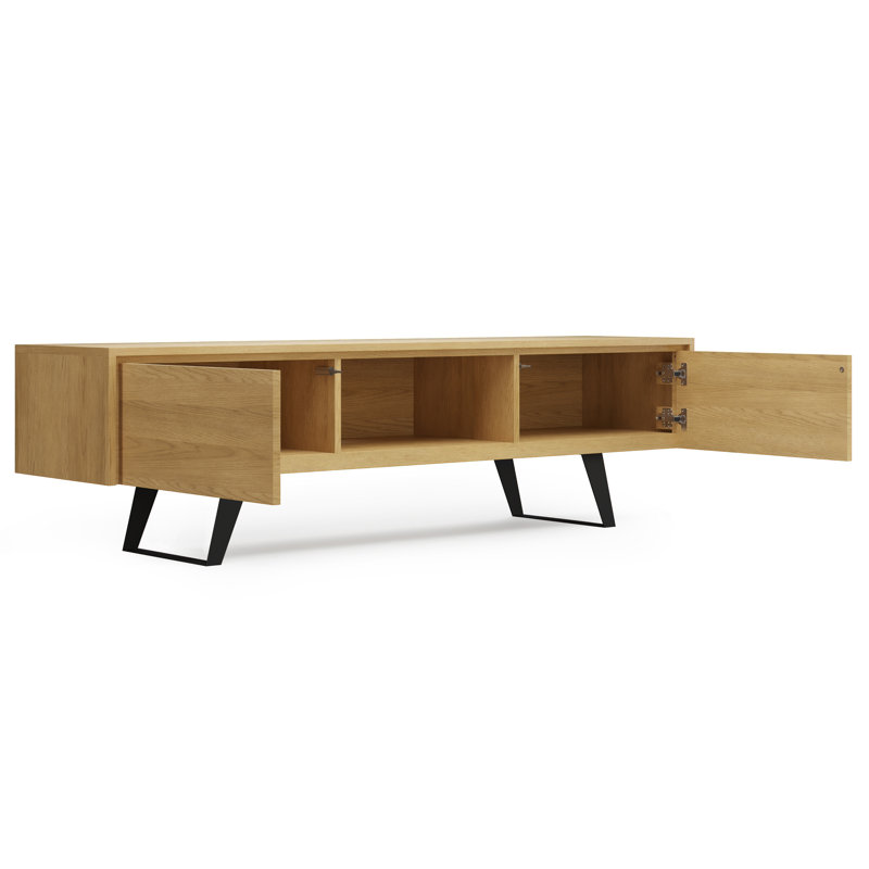 Lowry 72 inch Oak TV Media Stand with Cabinet