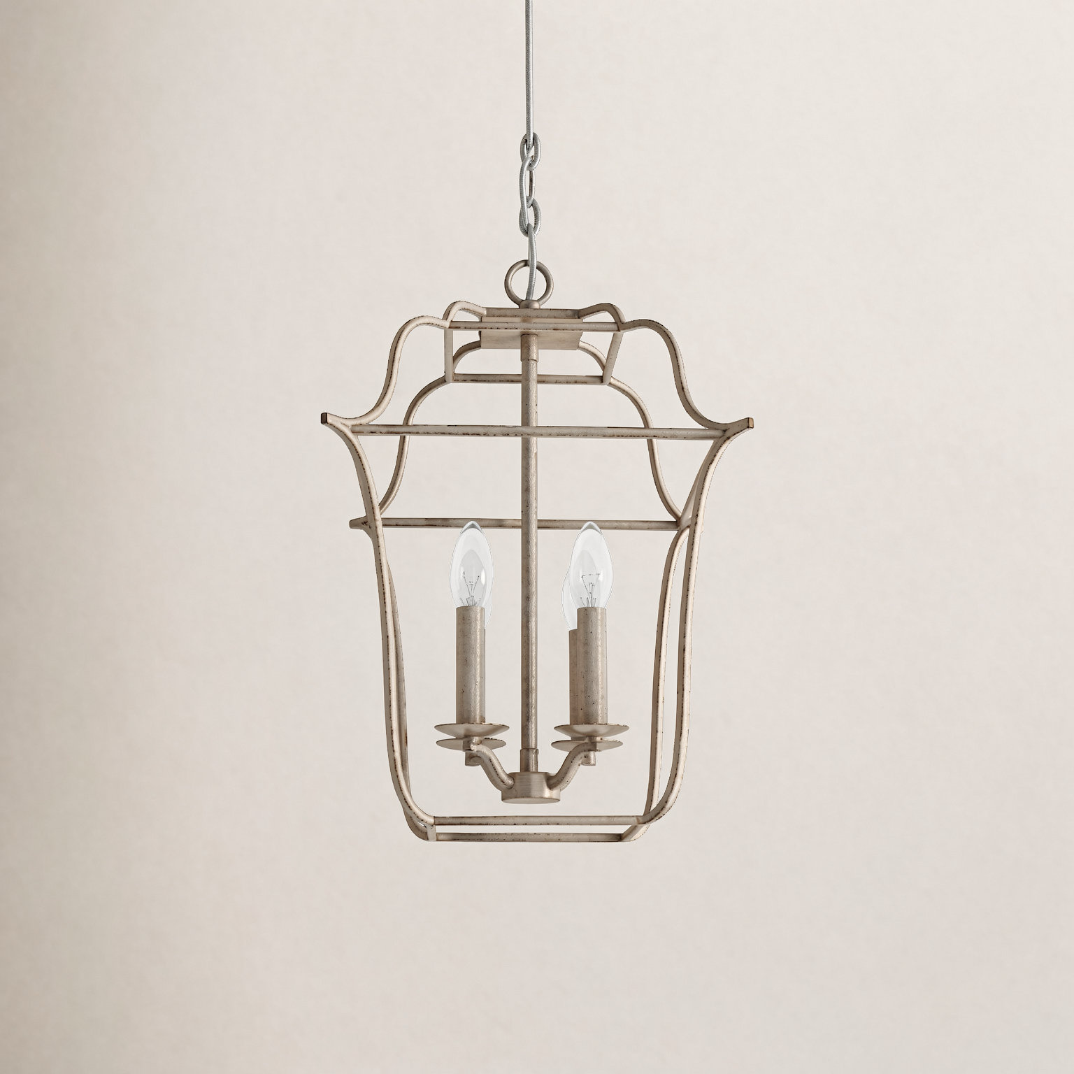 Lark 6-Light Chandelier, Century Silver Leaf, 4, 20" H x 14" W x 14" D