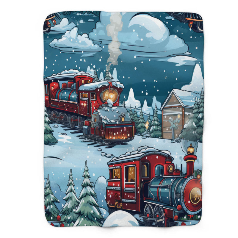 Santa's North Pole - 1 Piece Premium Blanket, Grand lit