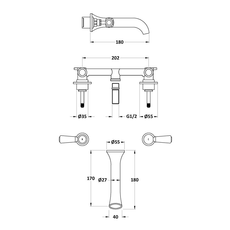 Topaz Mono Basin Mixer