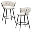 Upholstered Counter Stool With Metal Frame-481605384-481605383
