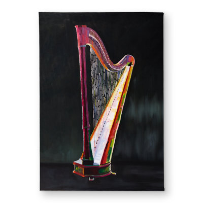 Colorful Realistic Harp - Contemporary Indoor/Outdoor Mat