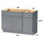 Base de meuble-lavabo simple 45 po seulement-96923001
