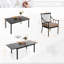 Ensemble de salle à manger de patio en acier l 84 po pour 8 personnes avec table rectangulaire extensible et coussins Methuen