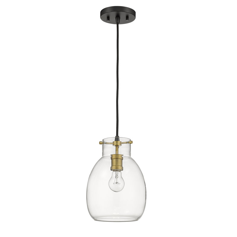 ArAgon 1 - Light Single Pendant, 11.5" H x 8" W x 8" D, Olde Brass
