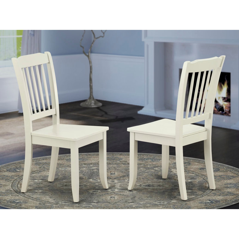 Ensemble de 2 chaises de salle à manger Danbury, Blanc lin, 1