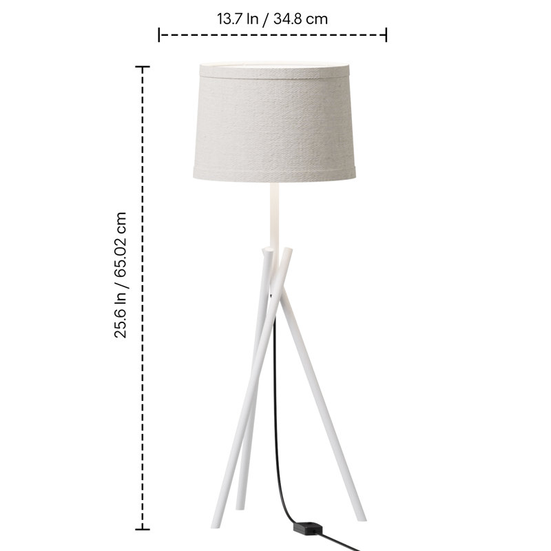 Sleek Crossed 26" Legs Table Lamp with Fabric Shade - E26 Bulb Friendly- Subtle Elegance