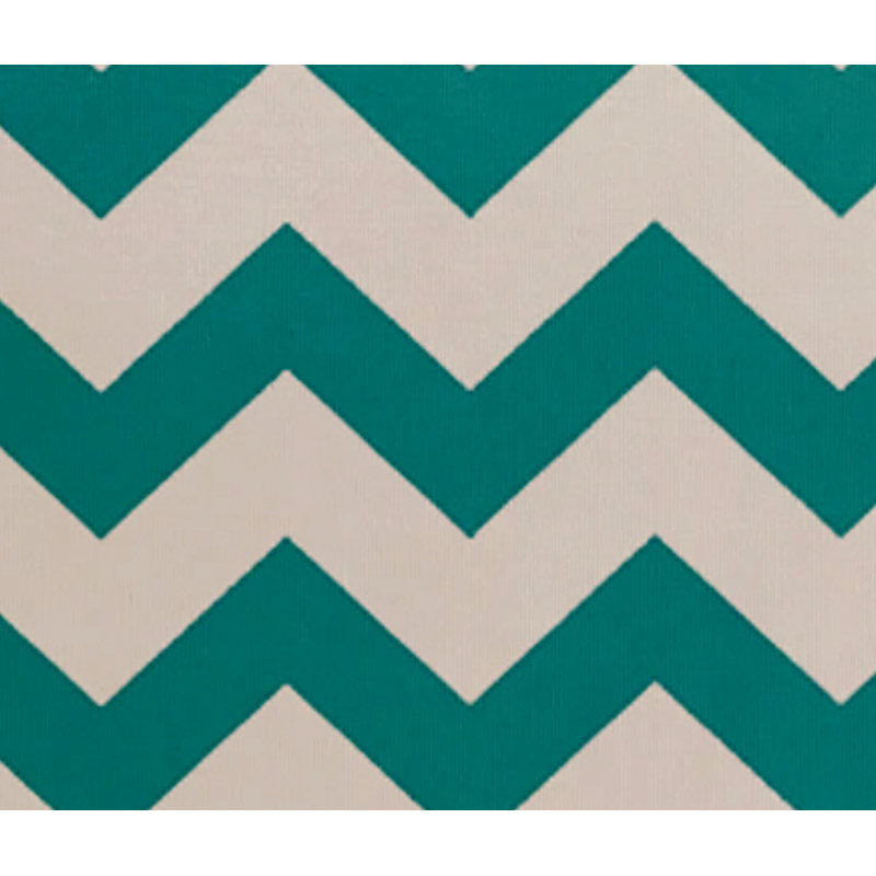 Chevron Outdoor Reversible Throw Pillow, 18"x18", Lake Blue