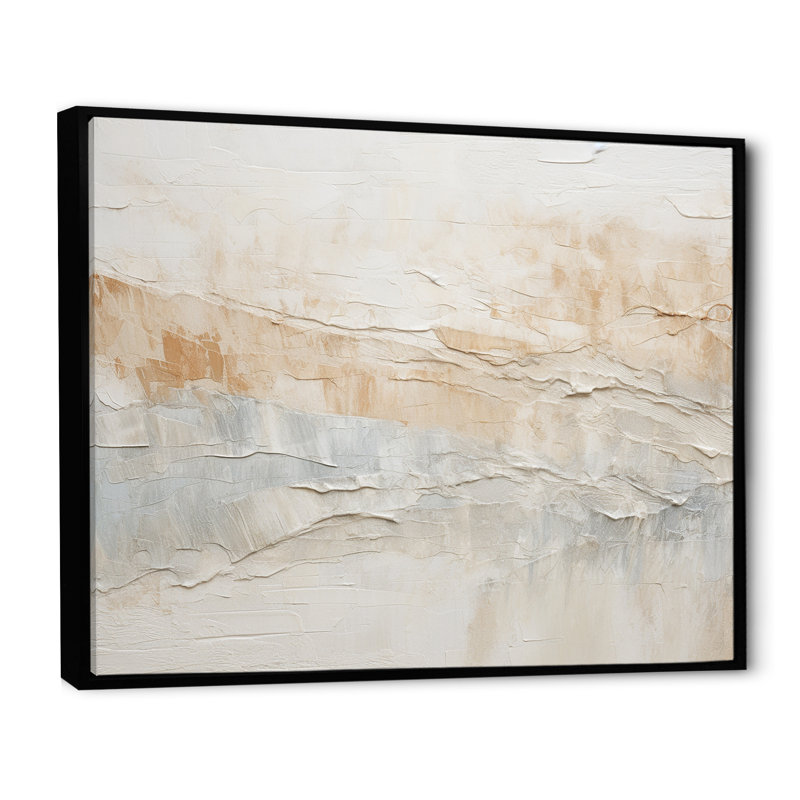 Minimalisme Geige Glacier Harmony II - reproduction d'art sur toile abstraite, Cadre flottant noir