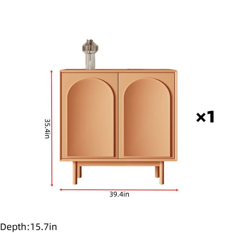 Armoire d'appoint Nordic Light Luxury, Orange