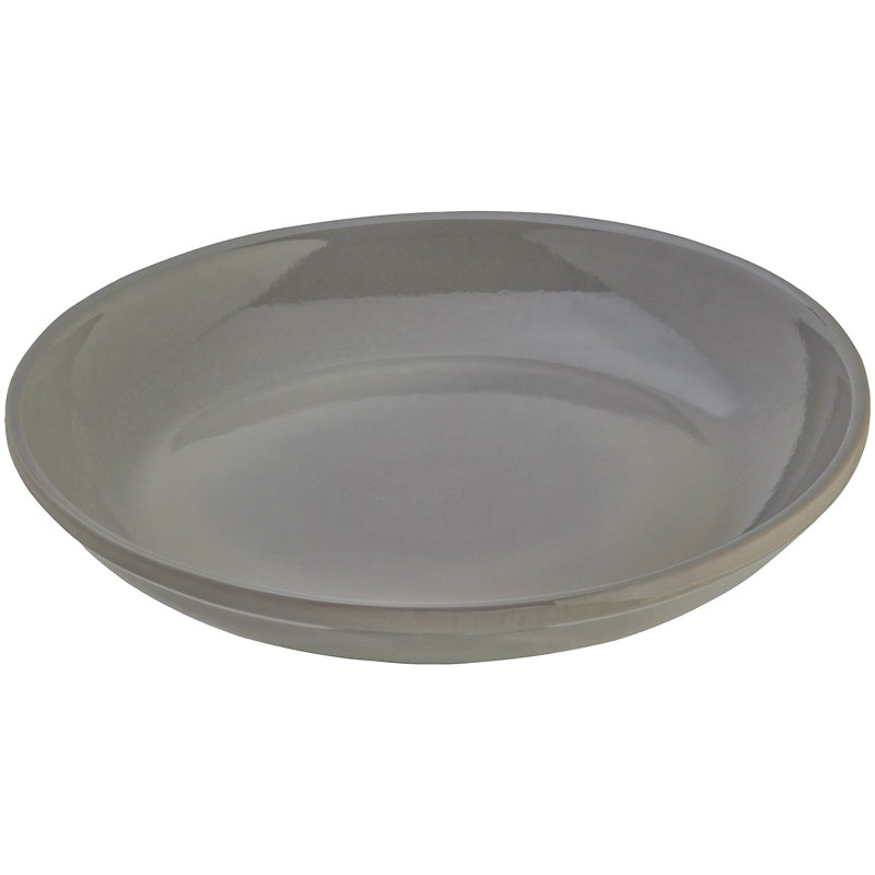 Gray Ceramic Locking Top Bird Bath Stand