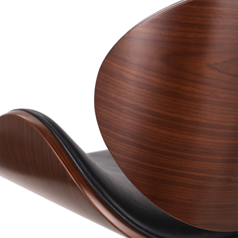 Tabouret tournant 30 "Mid-Century, Noir
