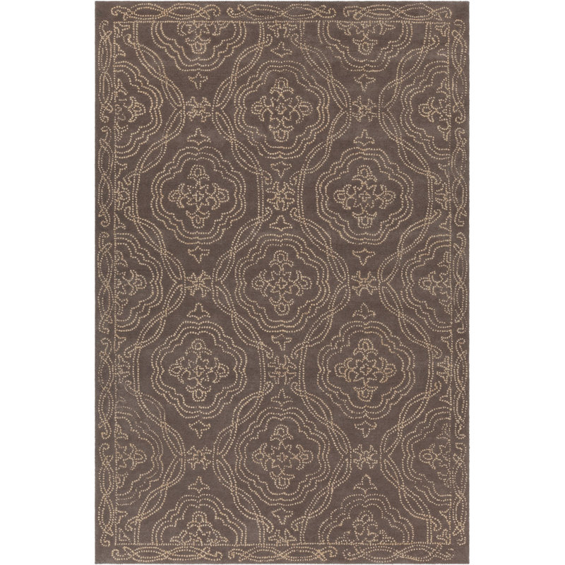 Tapis contemporain touffeté à la main Fairburn, Rectangle 5 pi x 7 pi 6 po
