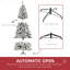Arbre de Noël artificiel de 7,5 pieds de hauteur avec des branches de pin réalistes pour un décor de Noël peu encombrant-176059818