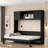 Sansin Murphy Bed with Cabinets & Solid Wood Frame for Guest Bedroom