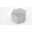 Pouf ottoman hexagonal en velours de 47 cm de large-123819571