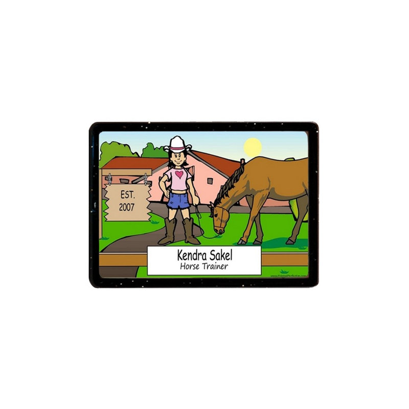 Magnet personnalisé en acrylique Cowgirl - un cadeau génial!, Oui