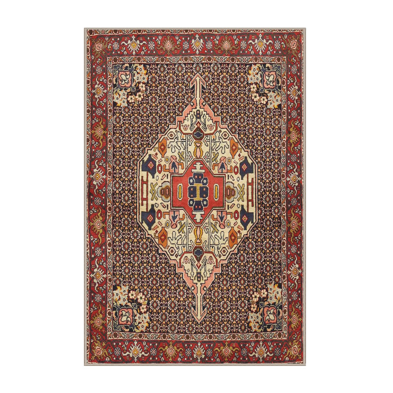 Tapis traditionnel rouge / beige, Rectangle 2 pi x 3 pi