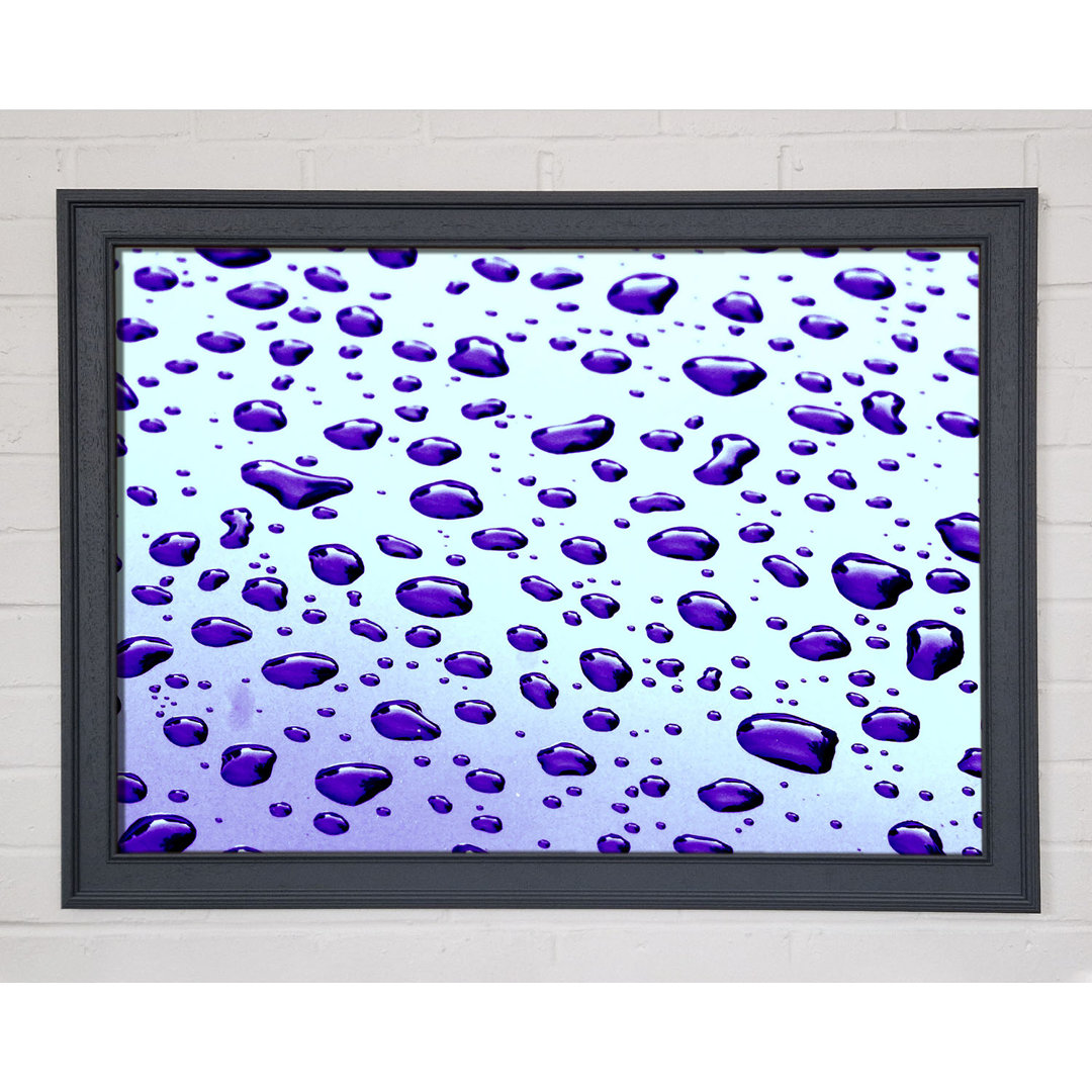 Gerahmtes Wandbild Purple Raindrops