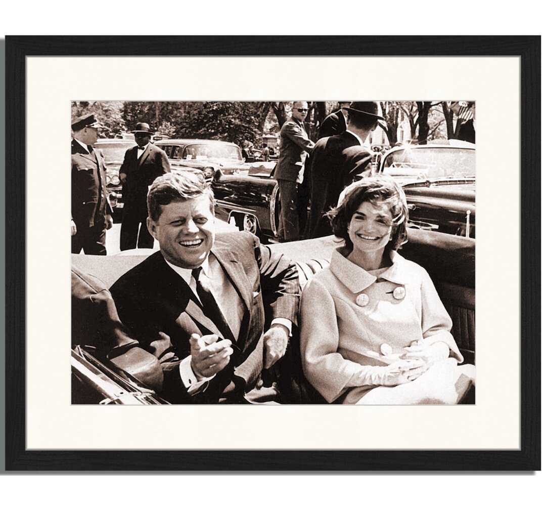 Gerahmtes Poster Jackie and John F. Kennedy