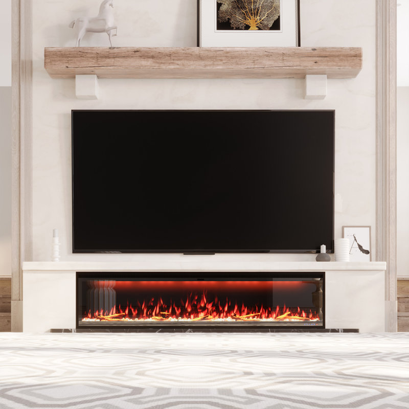 Foyer électrique mural à thermostat avec contrôle intelligent, H 6,30 po x l 74,02 po x P 16,87 po