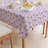 Rectangular Tablecloth, 100% Cotton, 52X104", Brush Stroke Purple Flowers-1865422164