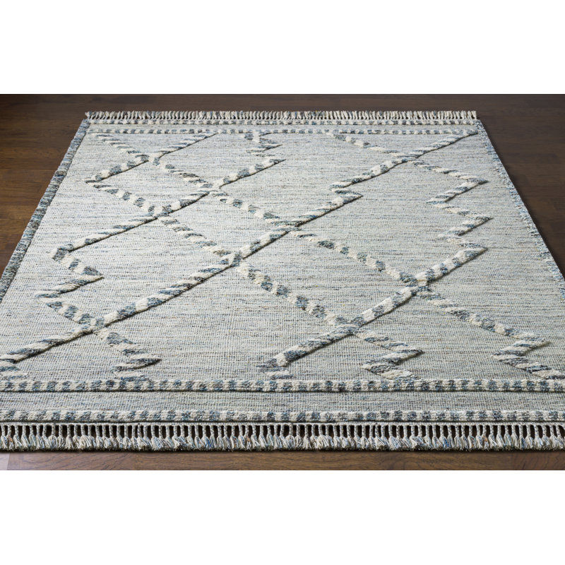 Hand Knotted Wool Moroccan Area Rug, Rectangle 8' x 10'