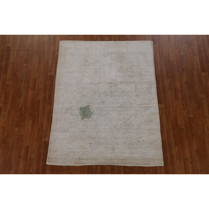 Contemporary Gabbeh Silk Oriental Rug 5x6