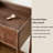 23.62" Vintage Walnut Dressing Table with Stool