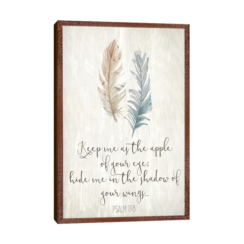 His Feathers II by Kimberly Allen - Print on Canvas, 101.6cm H x 66.04cm W x 3.81cm D, Classic Brown Wood Framed