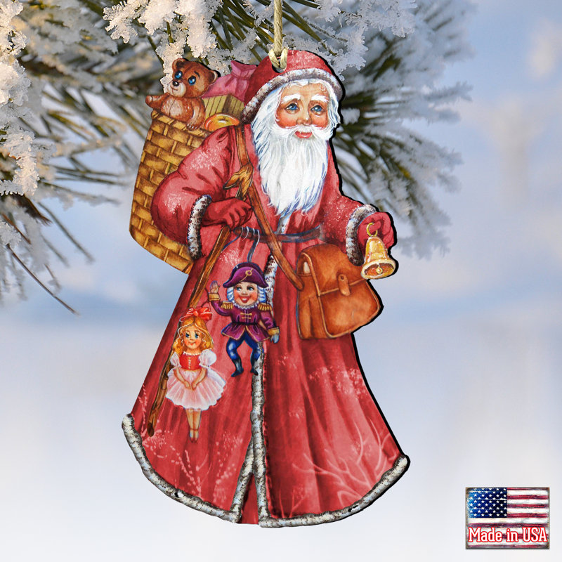 Ornement en bois de forme suspendue st nick