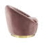 Chaise pivotante en velours rose performance performance Whirr-500667569