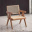 Chaise décontractée de style Mid-Century décontracté en rotin 1 pièce