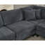 Ensemble de canapé modulaire surdimensionné surdimensionné, canapé en L, velours côtelé, rembourré, assise profonde, 5 places, 5 coussins décoratifs et 6 coussins de dossier, salon, appartement
