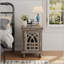 Table de chevet en bois gris antique